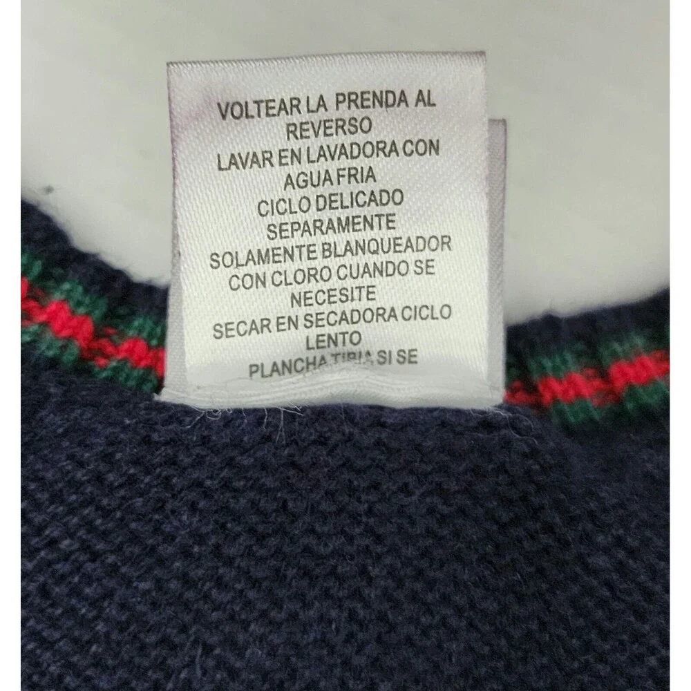 Good Lad of Philadelphia Toddler Ramie Cotton Knit Vest 24M Navy Christmas Train - Picture 9 of 9
